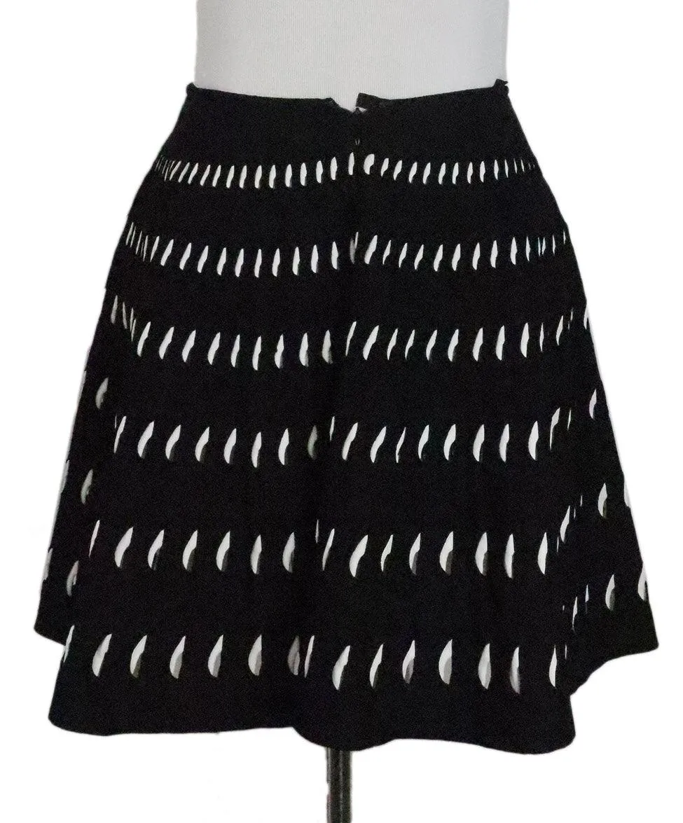 Alaia Black & White Spandex Skirt sz 0