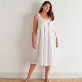 Avalon White Cotton Embroidered Nightie