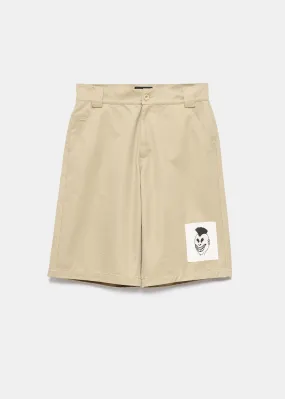 Beige Cotton Shorts