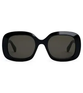 Celine Women Dark Smoke Oversized Sunglasses