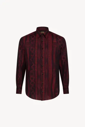 Column Jacquard Cotton Shirt