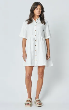 Jozie Ecru Loose Linen Dress