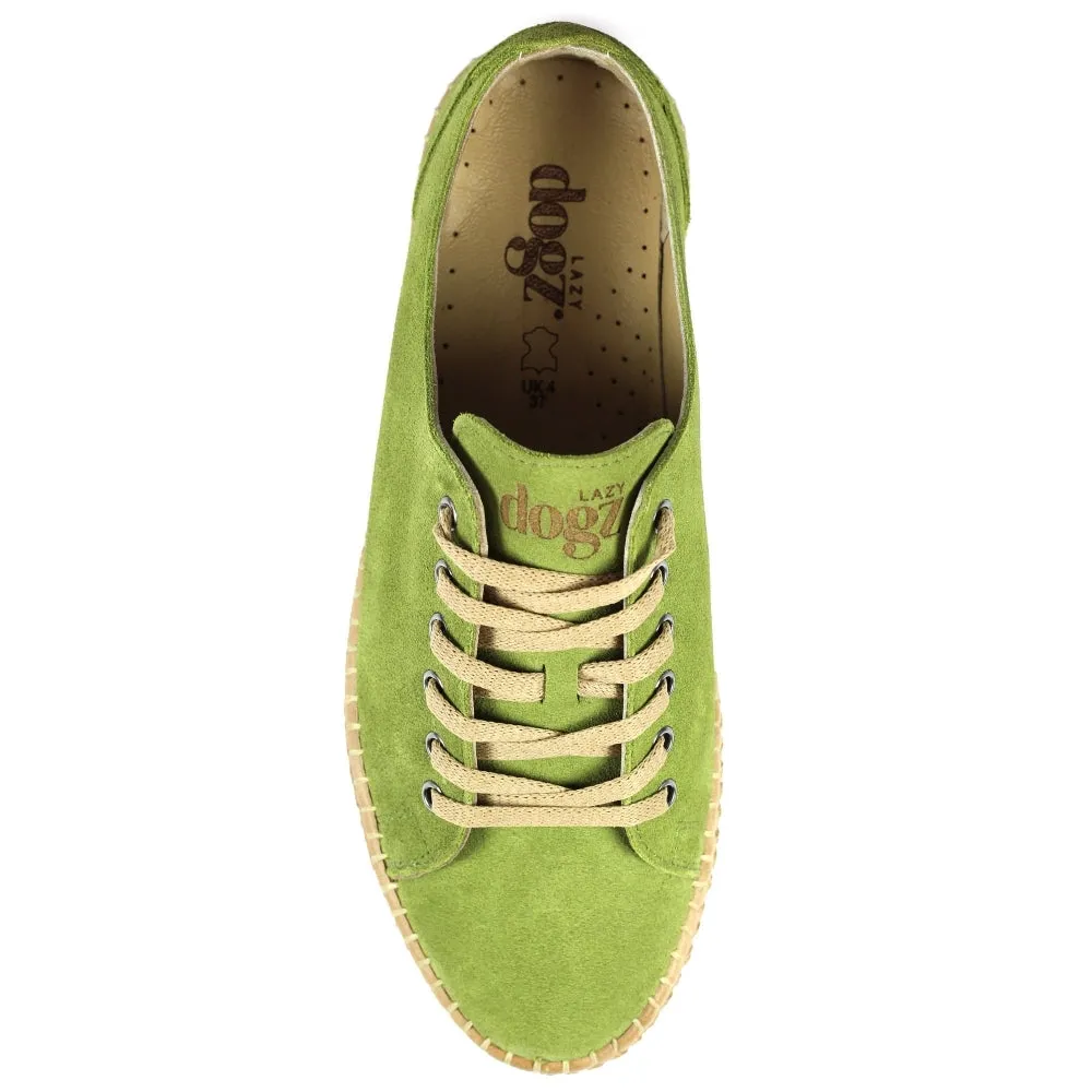 Lazy Dogz Maddison Lace Up Suede Casual Shoe