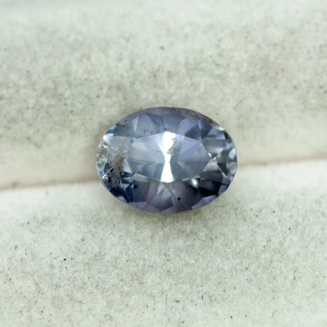 Oval Steely Blue 7x5.5mm/1.35ct Natural Tanzania Sapphire Loose Gemstone