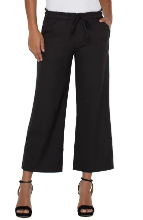 PULL-ON TIE WAIST WIDE LEG ANKLE