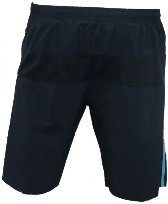 SHIV NARESH Spandex Unisex Shorts (Navy-Cyan)