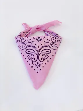 VINTAGE: Cotton Bandana - Pink