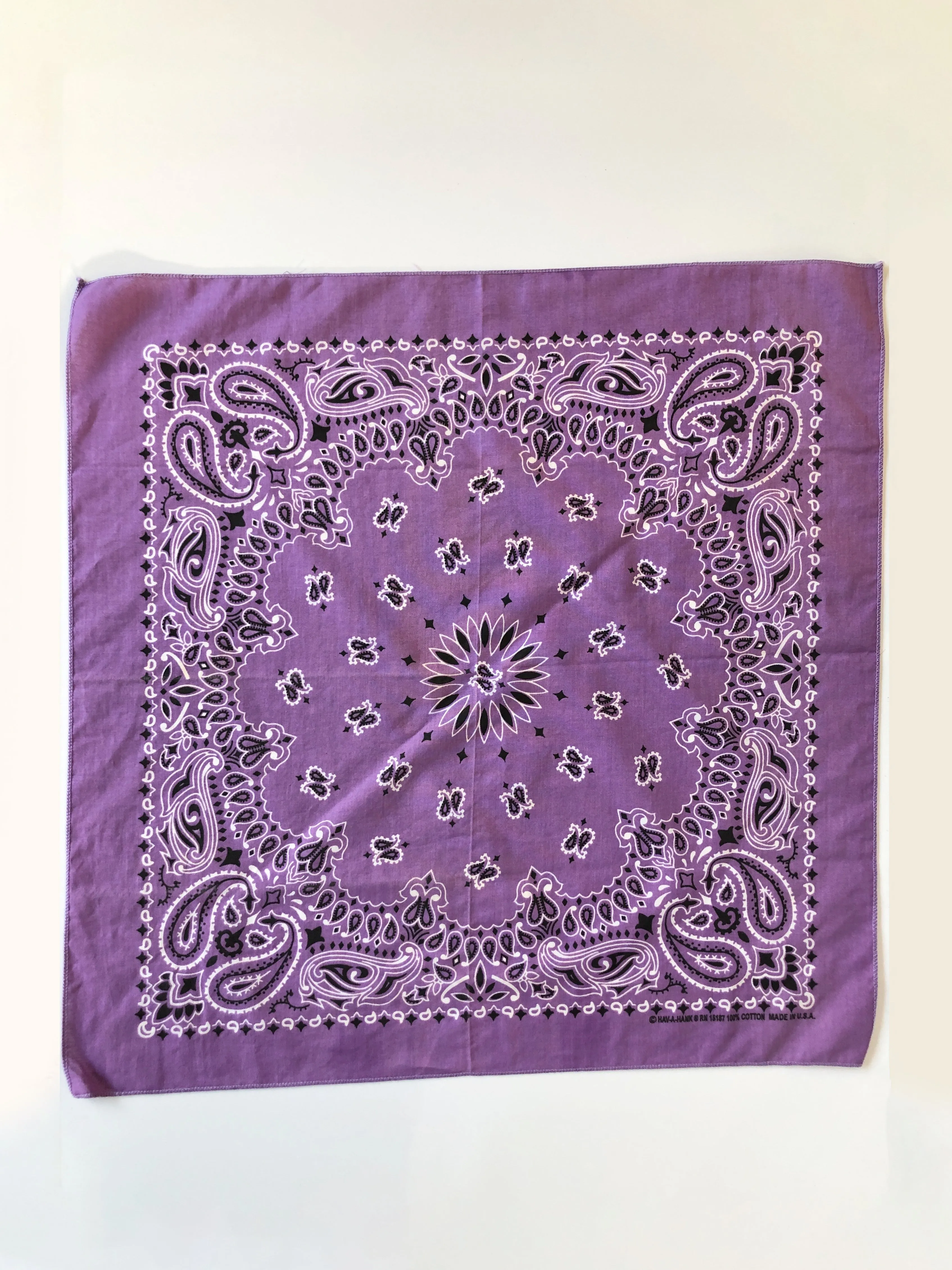 VINTAGE: Cotton Bandana - Purple