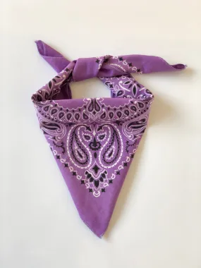 VINTAGE: Cotton Bandana - Purple